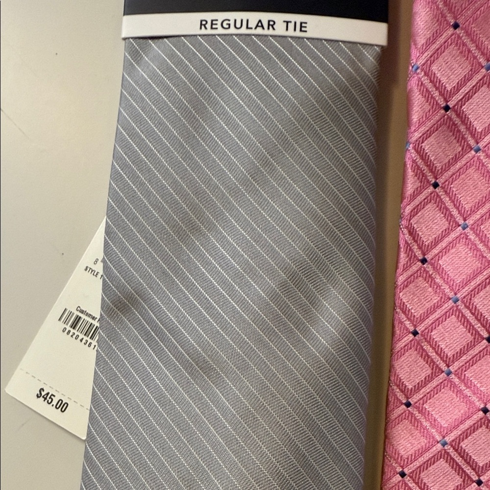 Club Room Men’s Tie Bundle NWT‎ 4 Pack Gray Pink Navy Purple Classic Gift - Picture 2 of 10